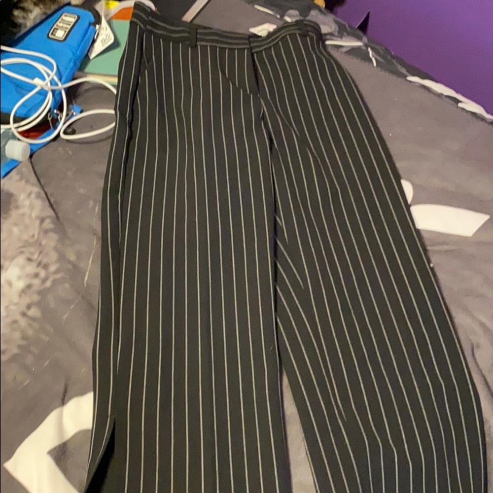 Black and white dress pants